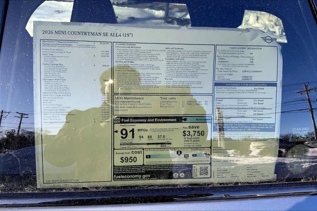 new 2026 MINI Countryman car, priced at $51,425