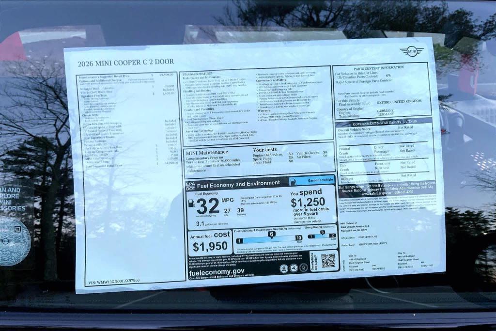 new 2026 MINI Hardtop car, priced at $34,090