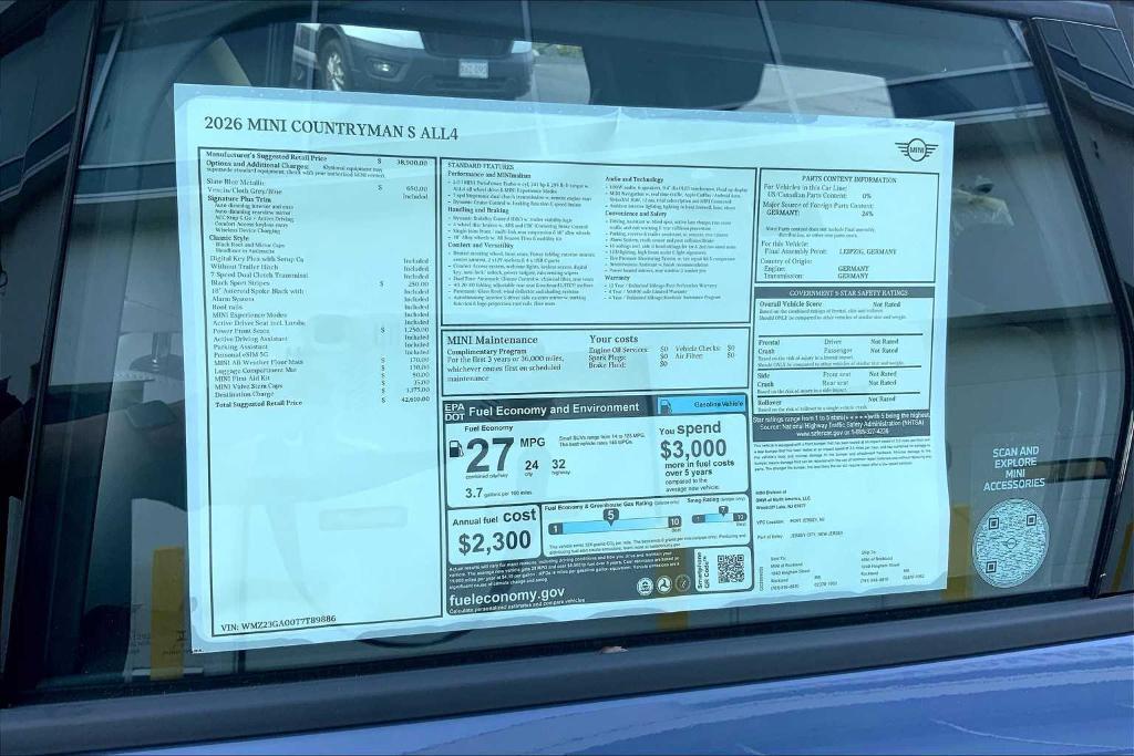 new 2026 MINI Countryman car, priced at $42,610