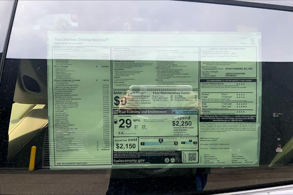 new 2026 BMW X3 car, priced at $58,830