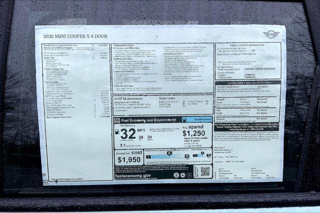 new 2026 MINI Hardtop car, priced at $40,690