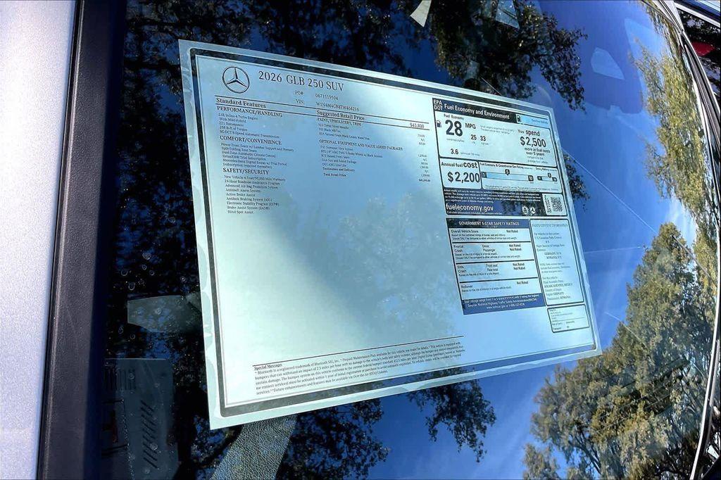new 2026 Mercedes-Benz GLB 250 car, priced at $49,720