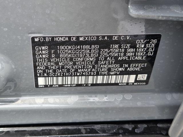 new 2026 Honda HR-V car, priced at $34,053