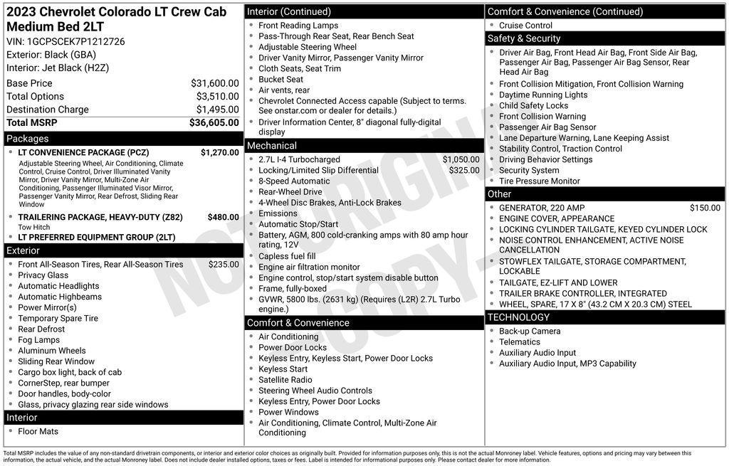 used 2023 Chevrolet Colorado car, priced at $25,990