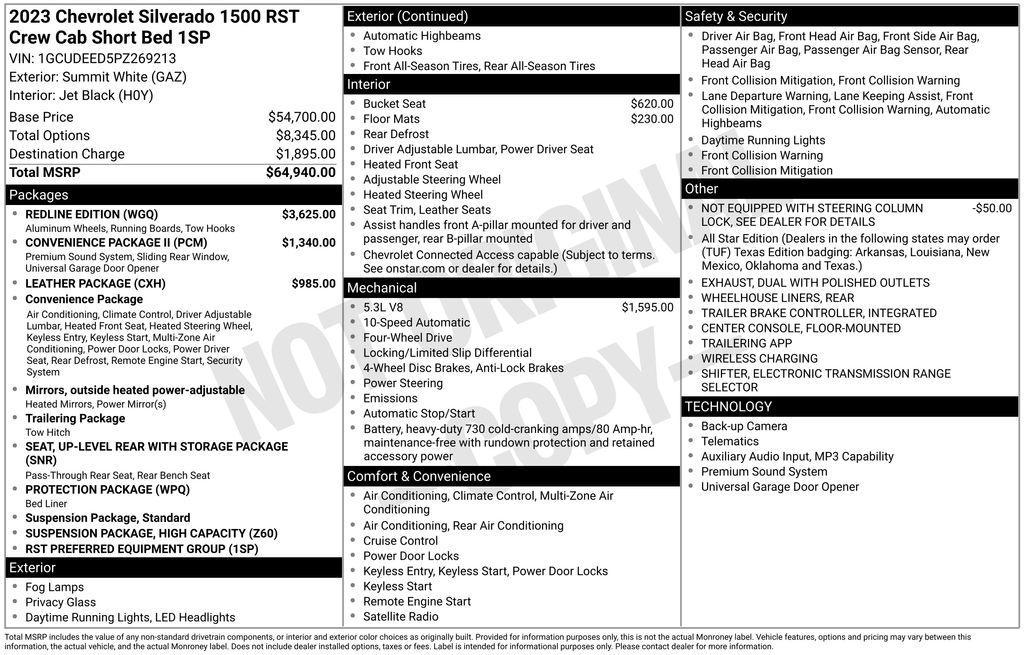 used 2023 Chevrolet Silverado 1500 car, priced at $42,990