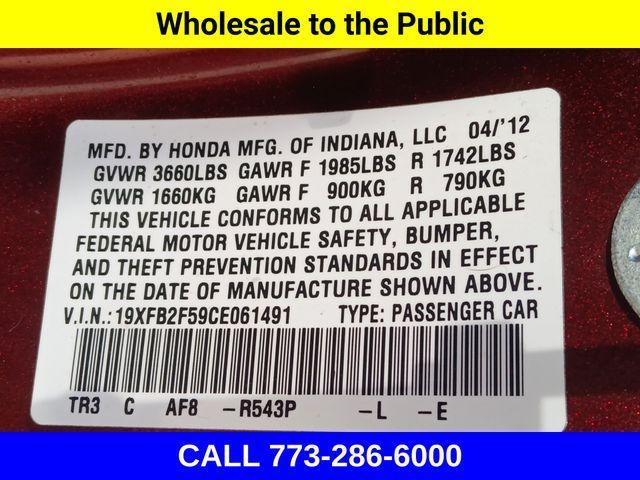 used 2012 Honda Civic car, priced at $7,250