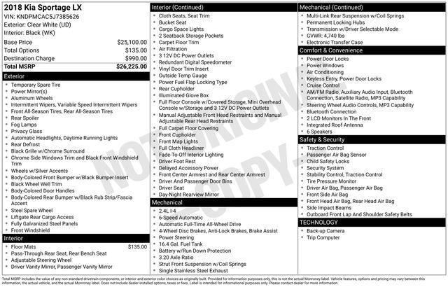 used 2018 Kia Sportage car, priced at $12,295