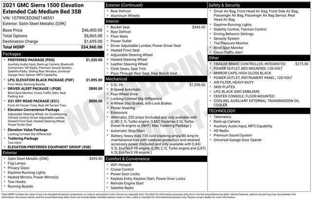 used 2021 GMC Sierra 1500 car, priced at $30,395