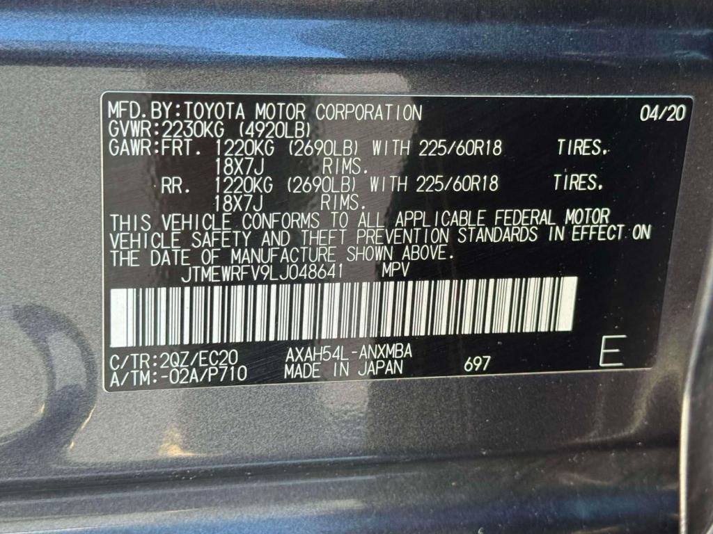 used 2020 Toyota RAV4 Hybrid car, priced at $27,995