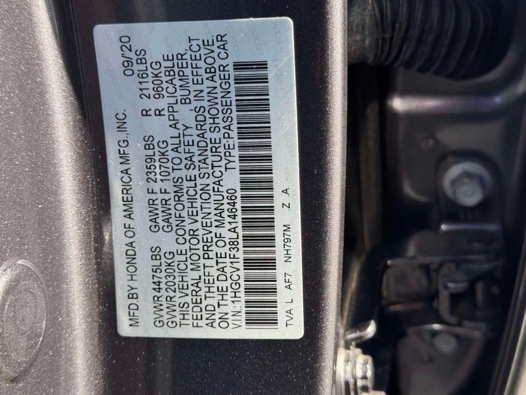 used 2020 Honda Accord car, priced at $23,995