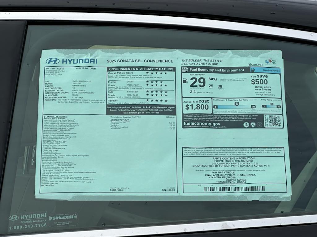 used 2025 Hyundai Sonata car, priced at $27,953