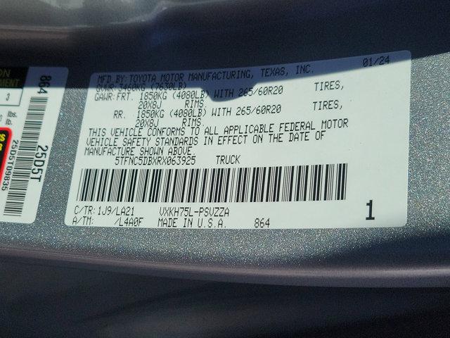 new 2024 Toyota Tundra car, priced at $73,865