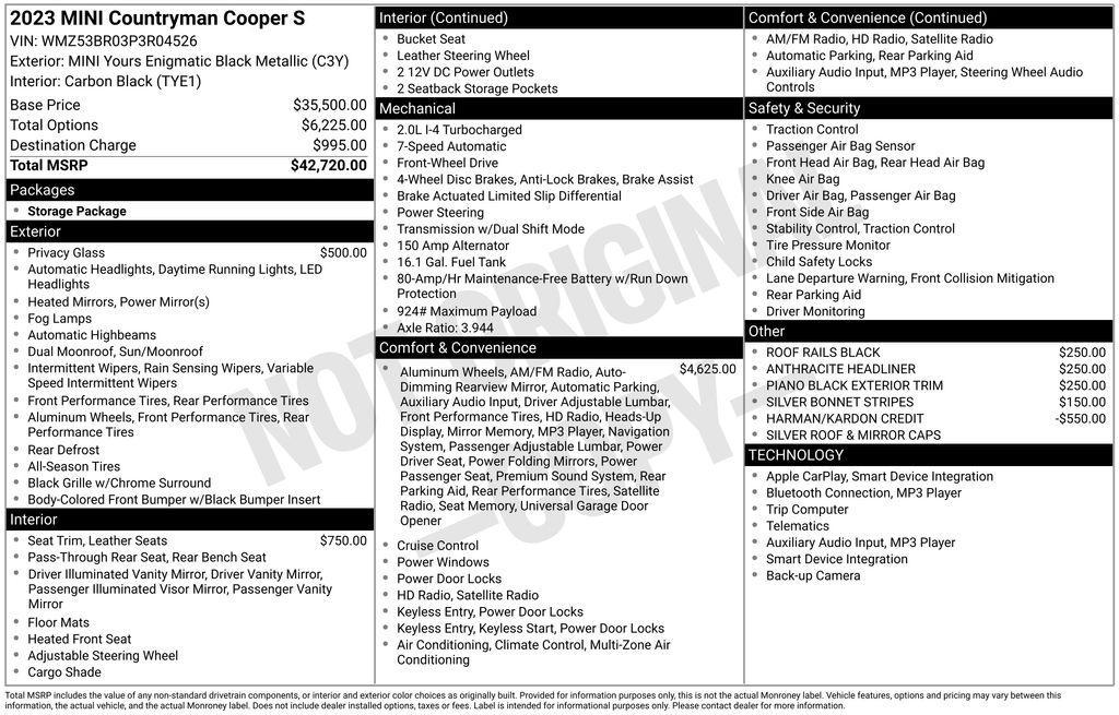 used 2023 MINI Countryman car, priced at $28,995