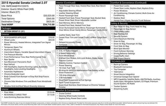 used 2015 Hyundai Sonata car, priced at $12,300