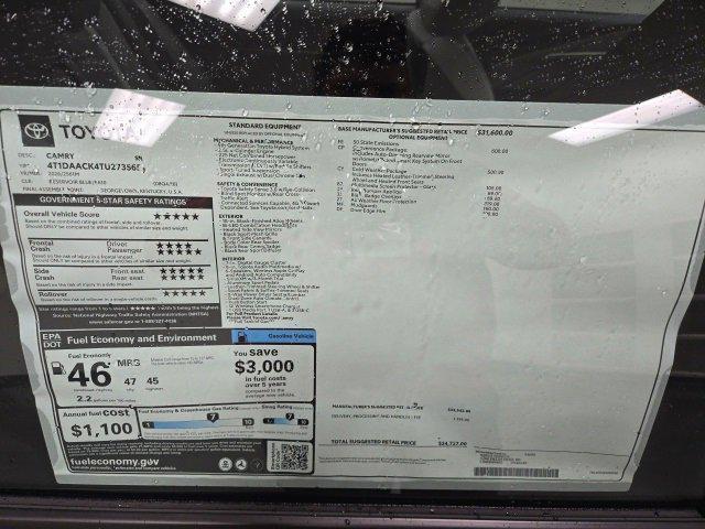 new 2026 Toyota Camry car, priced at $34,237