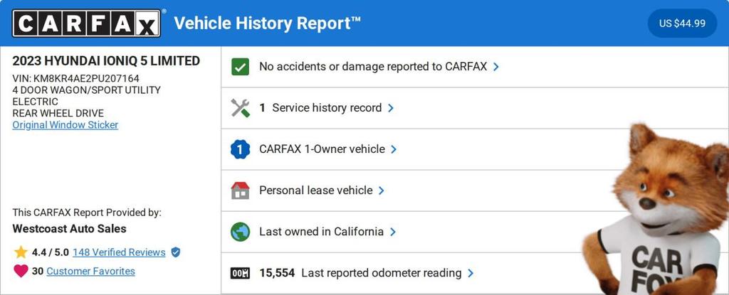 used 2023 Hyundai IONIQ 5 car, priced at $27,748