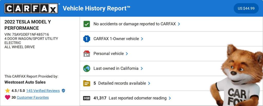 used 2022 Tesla Model Y car