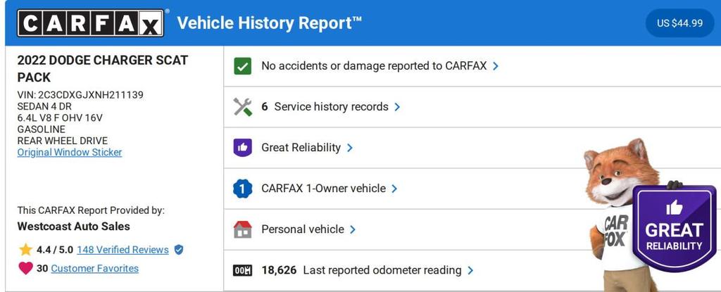 used 2022 Dodge Charger car, priced at $43,888