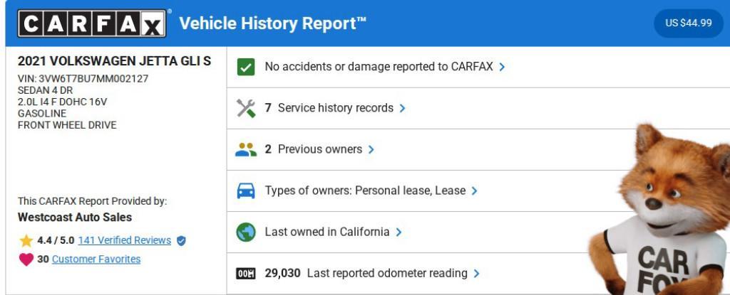 used 2021 Volkswagen Jetta GLI car, priced at $19,888