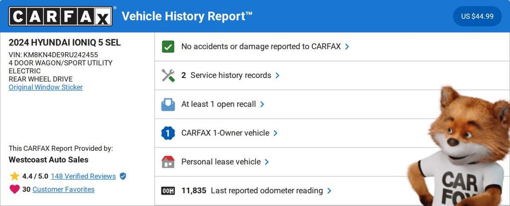 used 2024 Hyundai IONIQ 5 car, priced at $23,888