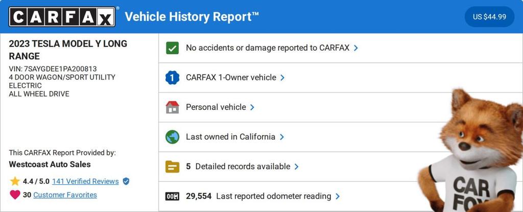 used 2023 Tesla Model Y car, priced at $30,399