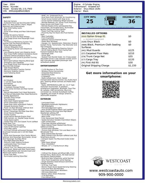 used 2024 Hyundai Sonata car, priced at $19,664