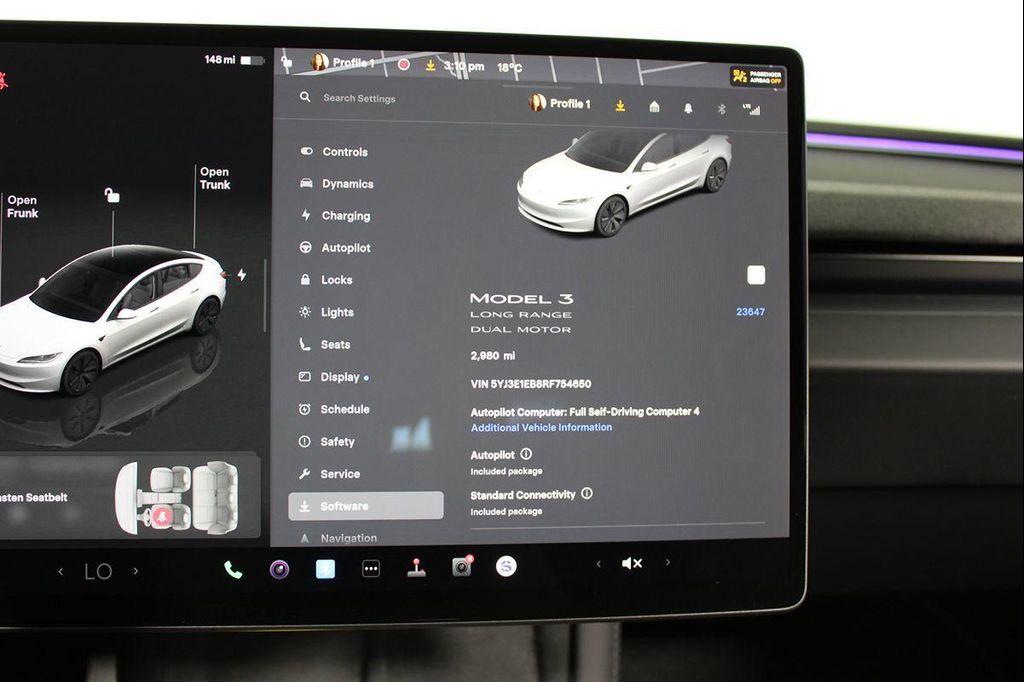 used 2024 Tesla Model 3 car, priced at $39,888