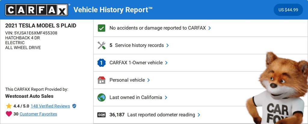 used 2021 Tesla Model S car, priced at $59,888