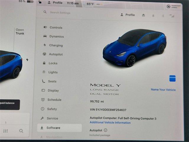 used 2021 Tesla Model Y car, priced at $20,396