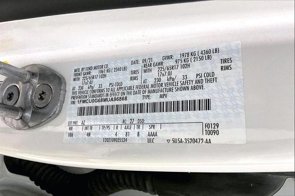 used 2021 Ford Escape car, priced at $16,391