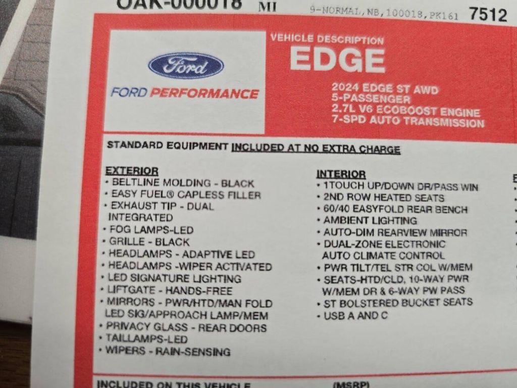 used 2024 Ford Edge car, priced at $38,200
