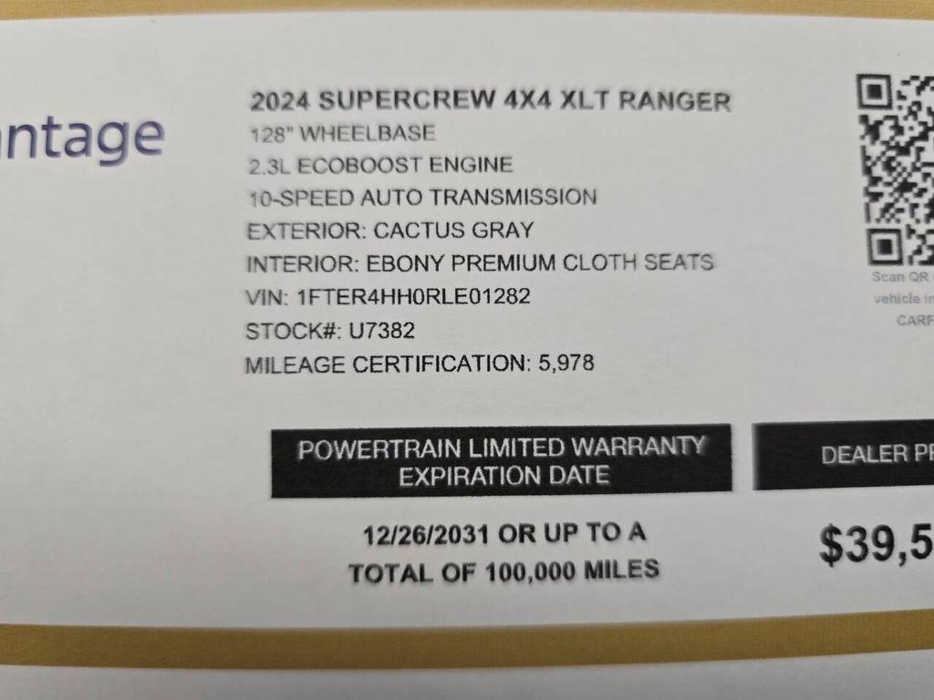 used 2024 Ford Ranger car, priced at $39,550