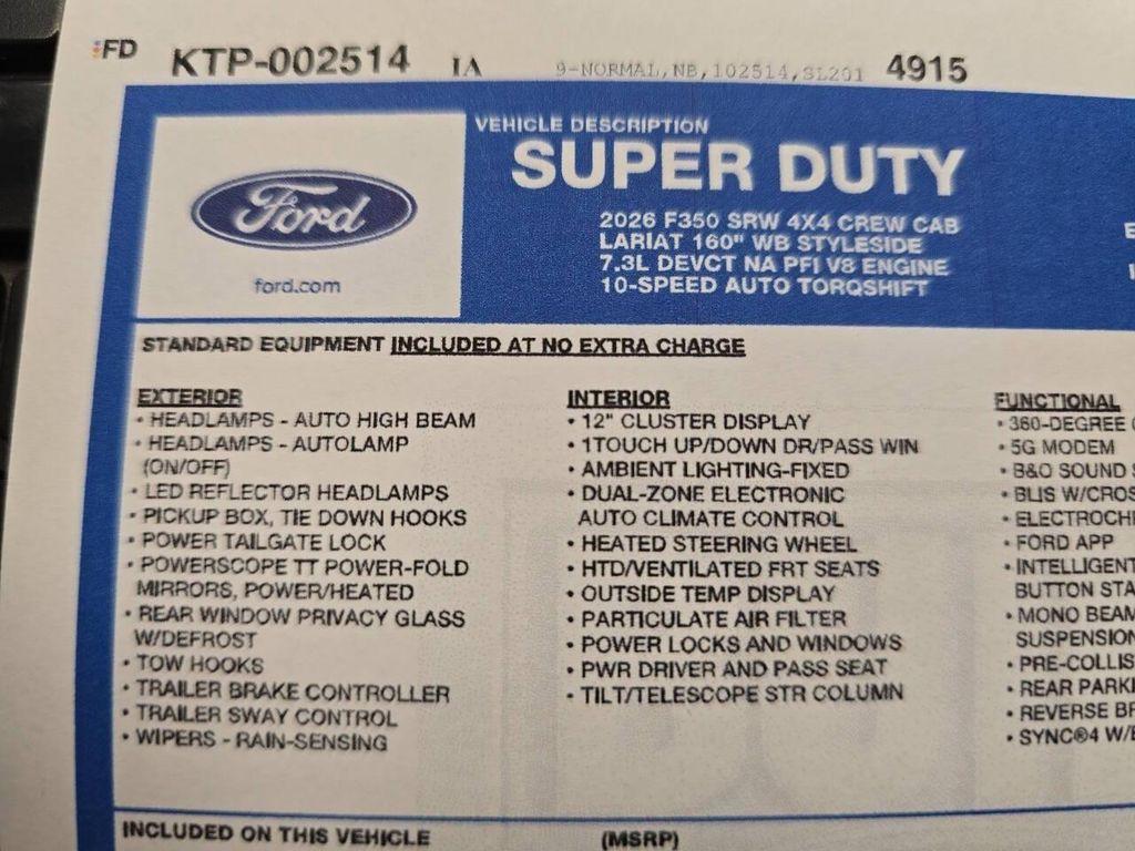 new 2026 Ford F-350 car, priced at $74,869