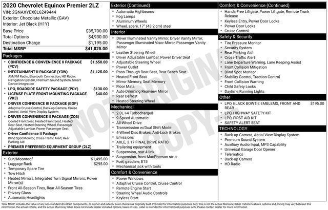 used 2020 Chevrolet Equinox car, priced at $19,100