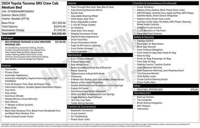 used 2024 Toyota Tacoma car