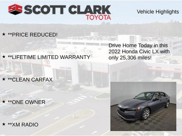 used 2022 Honda Civic car, priced at $22,996