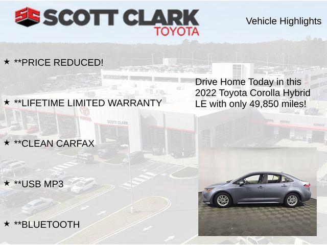used 2022 Toyota Corolla Hybrid car, priced at $18,807