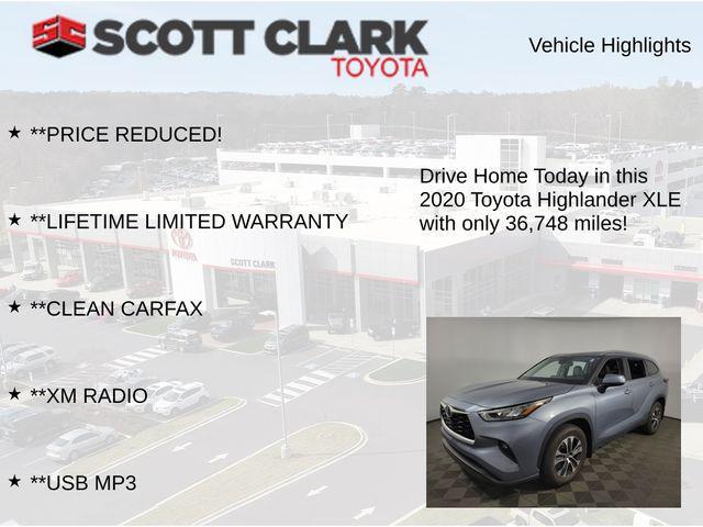 used 2020 Toyota Highlander car, priced at $33,398