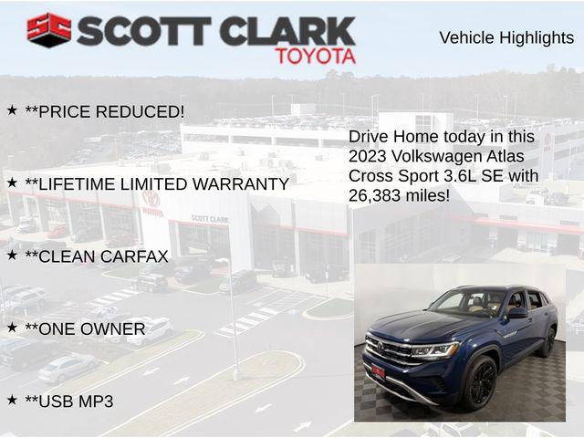 used 2023 Volkswagen Atlas Cross Sport car, priced at $30,100
