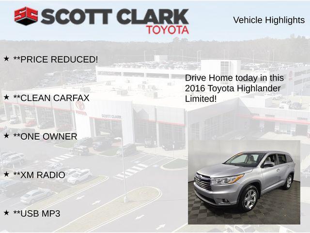 used 2016 Toyota Highlander car, priced at $16,469