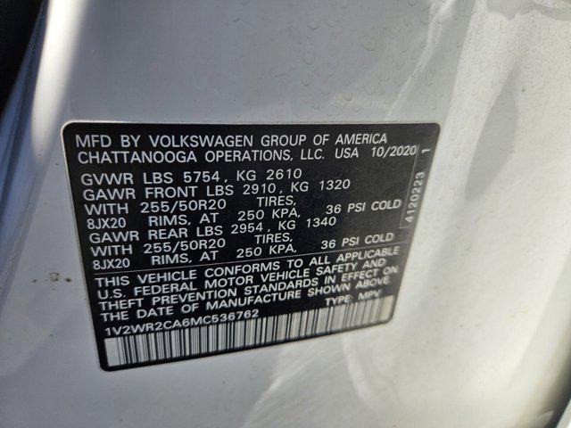 used 2021 Volkswagen Atlas car, priced at $21,573