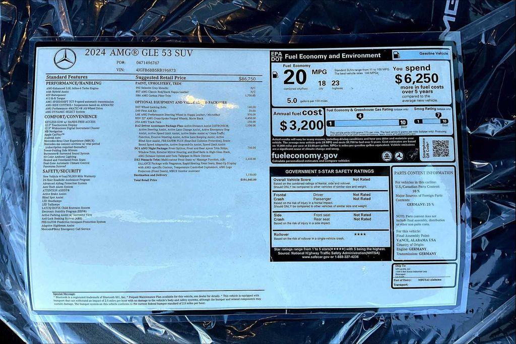 used 2024 Mercedes-Benz AMG GLE 53 car, priced at $74,598