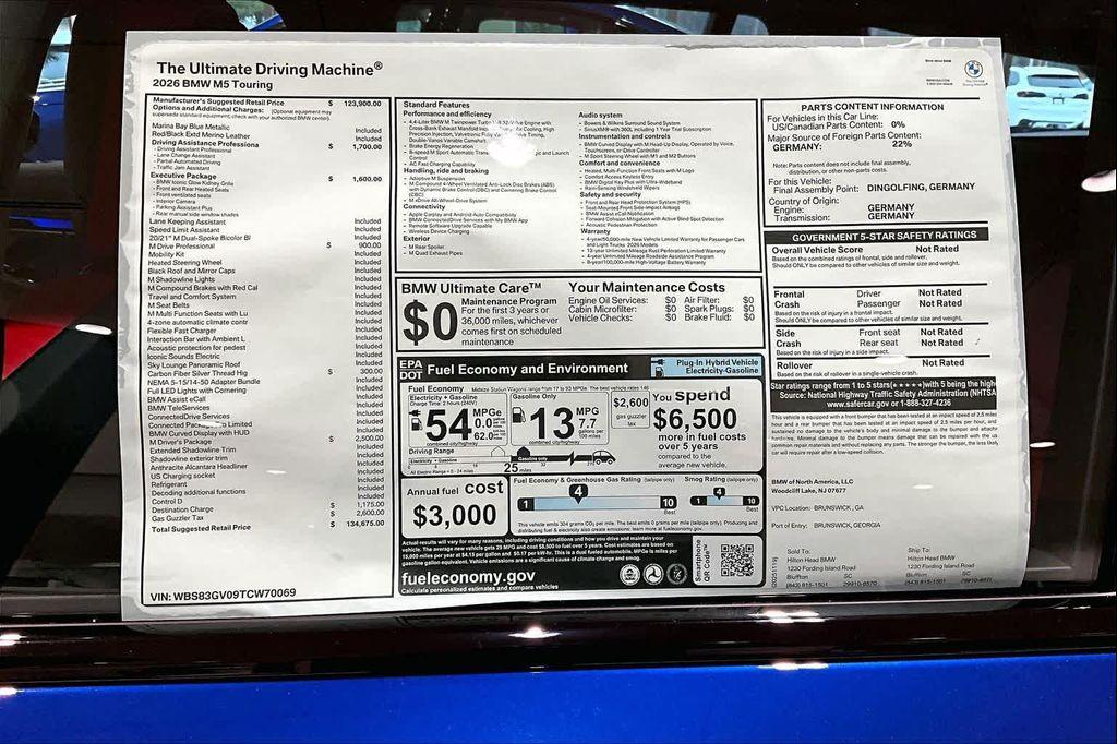 new 2026 BMW M5 car, priced at $134,675