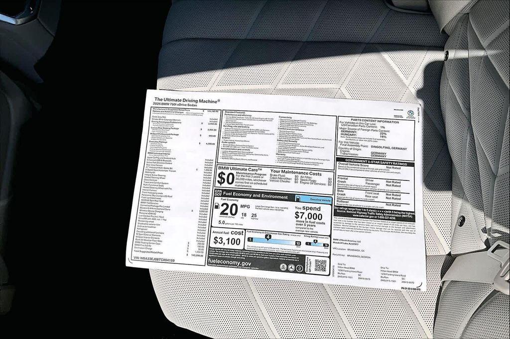 new 2026 BMW 760 car, priced at $143,290