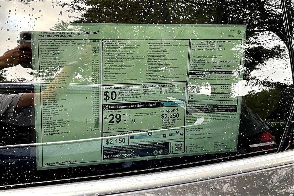 new 2026 BMW X3 car, priced at $51,995