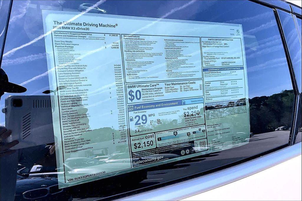 new 2026 BMW X3 car, priced at $61,110