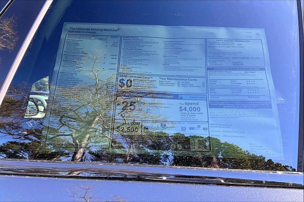 new 2026 BMW X5 car, priced at $81,200