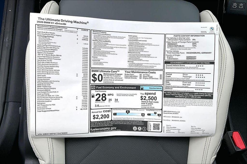 new 2026 BMW X1 car, priced at $45,895