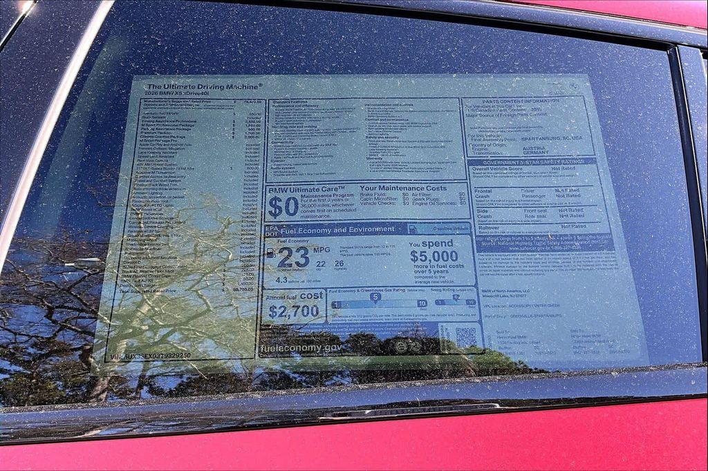 new 2026 BMW X6 car, priced at $88,750