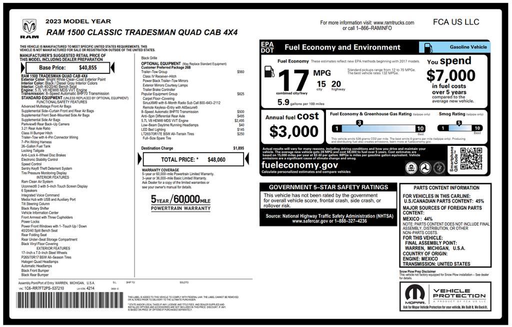 used 2023 Ram 1500 Classic car, priced at $24,995